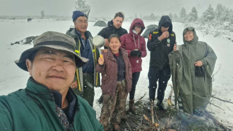 Sortie dans la neige avec l’équipe